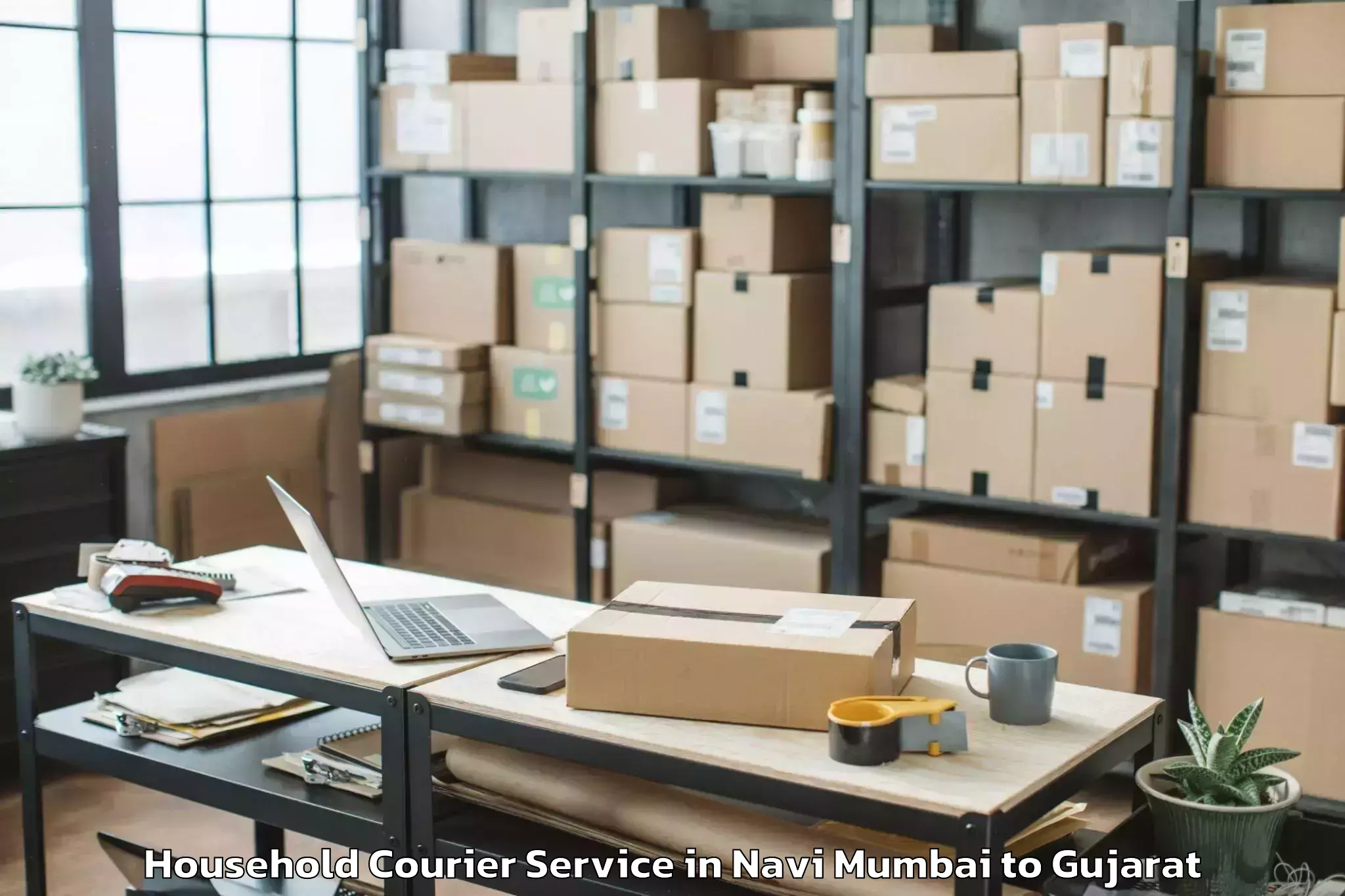 Get Navi Mumbai to Ranavav Household Courier